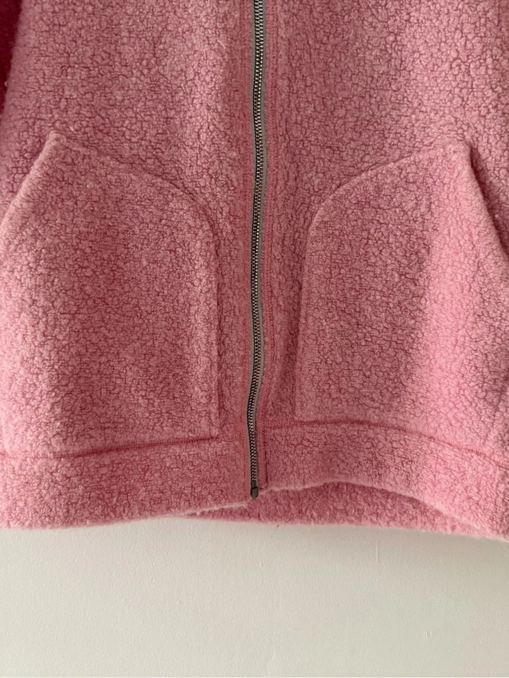 Lululemon So Sherpa Hooded Jacket in Heathered Pink Haze Size 2 Full Zip